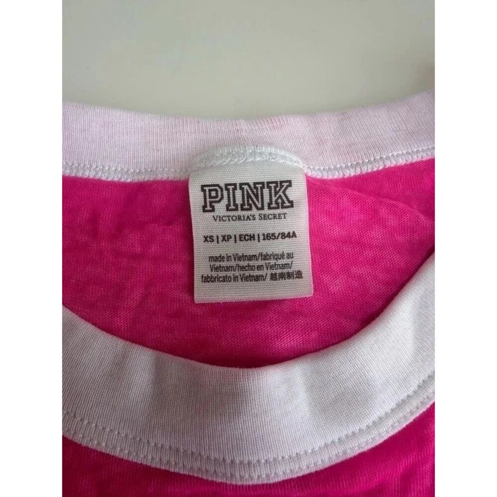 Victoria’s Secret PINK Barbie pink tshirt, super cute, flawed XS - Picture 2 of 10
